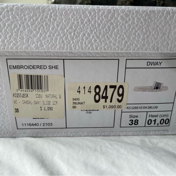 Dior White and Blue Sandals - Picture 2 of 2